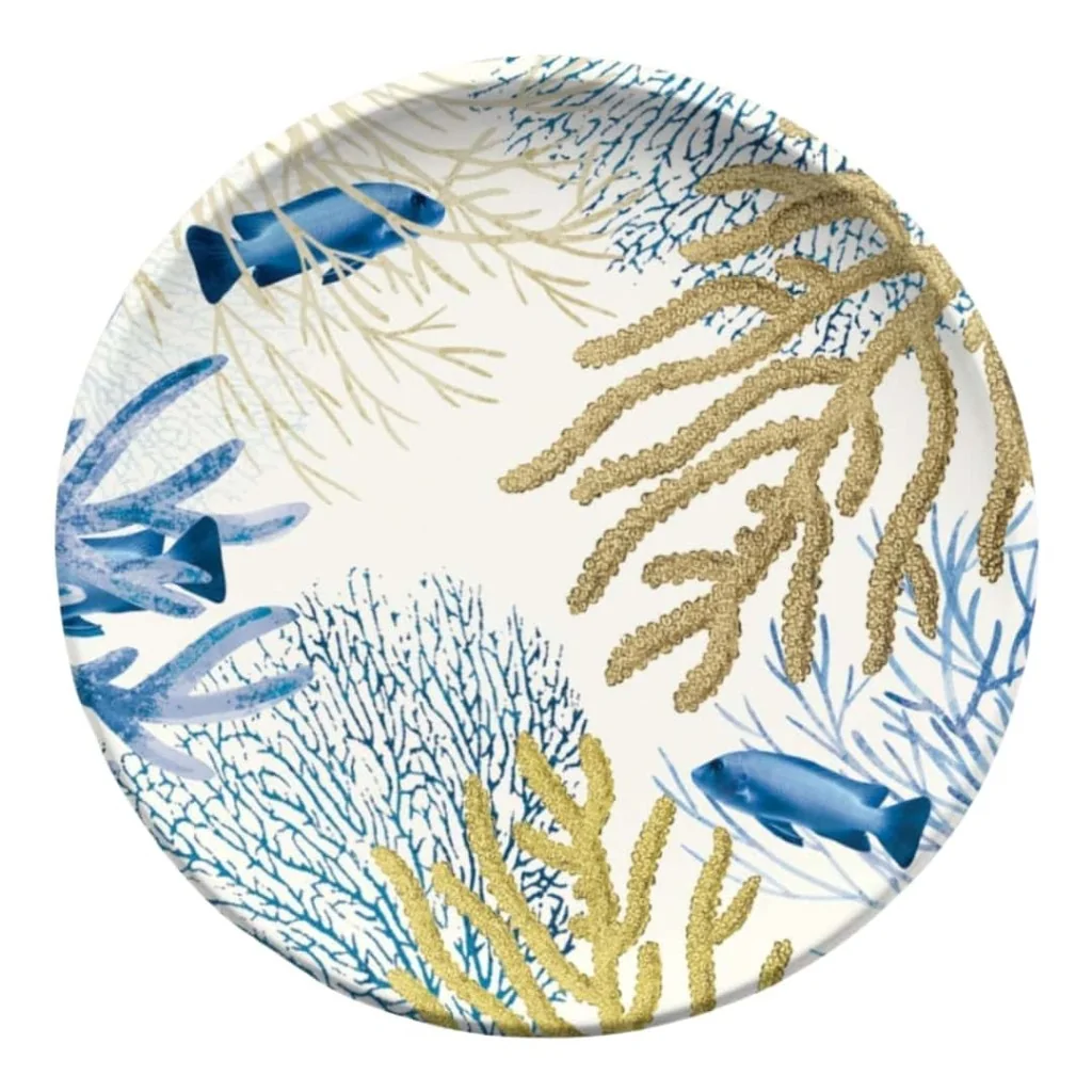 Piatto Piano Corallo Blu Touch-Mel ø 26,7 cm EMPORIO ZANI