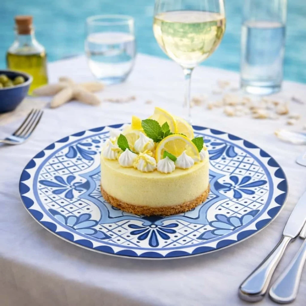 Piatto Dessert Santorini Blu Touch-Mel ø 21,6 cm EMPORIO ZANI