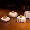 Piatto Podio Velvet Bianco ø 7,5 cm MEDRI