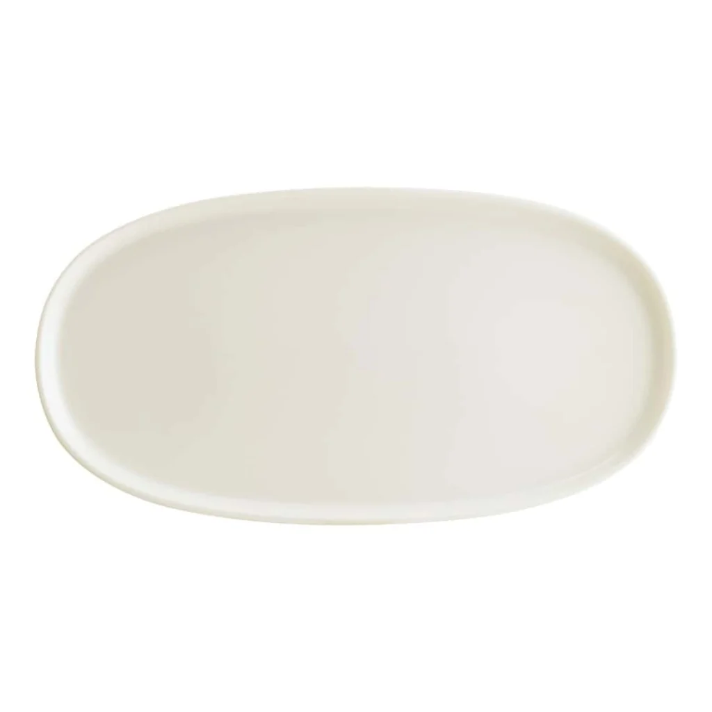 Piatto Ovale Hygge Bianco con Bordo 25x17,2 cm BONNÀ
