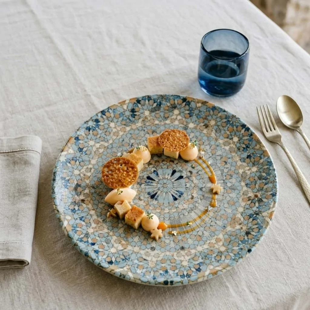 Piatto Piano Mosaic Blu ø 17 cm 12pz BONNÀ