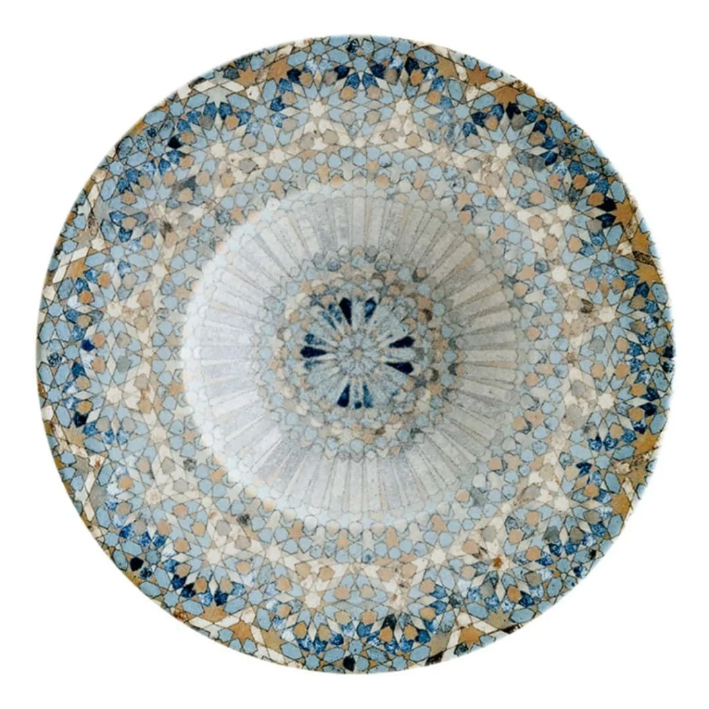 Piatto Pasta Bowl Luca Mosaic Blu 28 cm BONNÀ