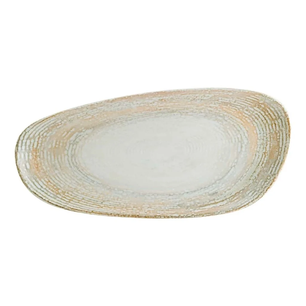 Piatto Piano Rettangolare Patera Beige 36x17 cm BONNÀ