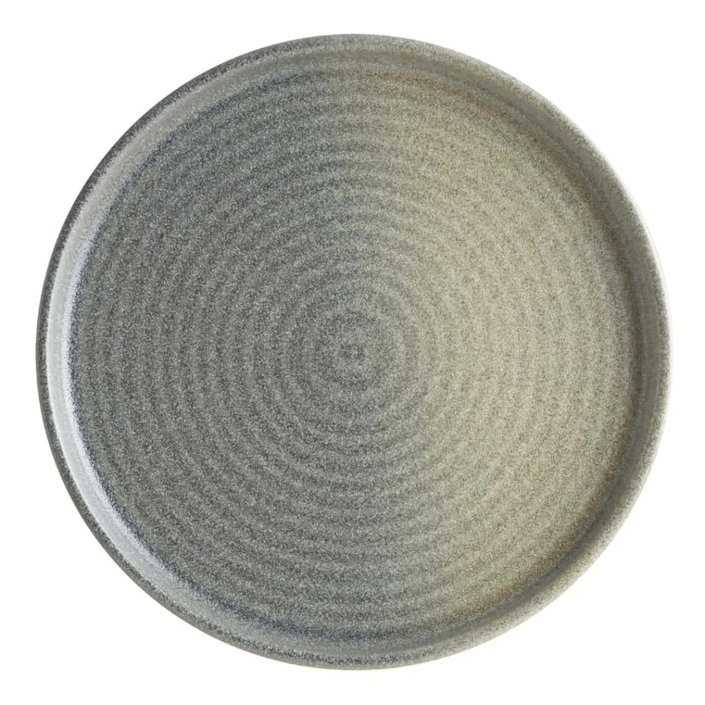 Piatto Piano Ripple Horn Grigio con Bordo ø 16 cm BONNÀ