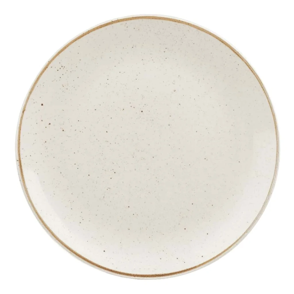 Piatto Piano Coupe Stonecast Barley Bianco ø 28,8 cm CHURCHILL
