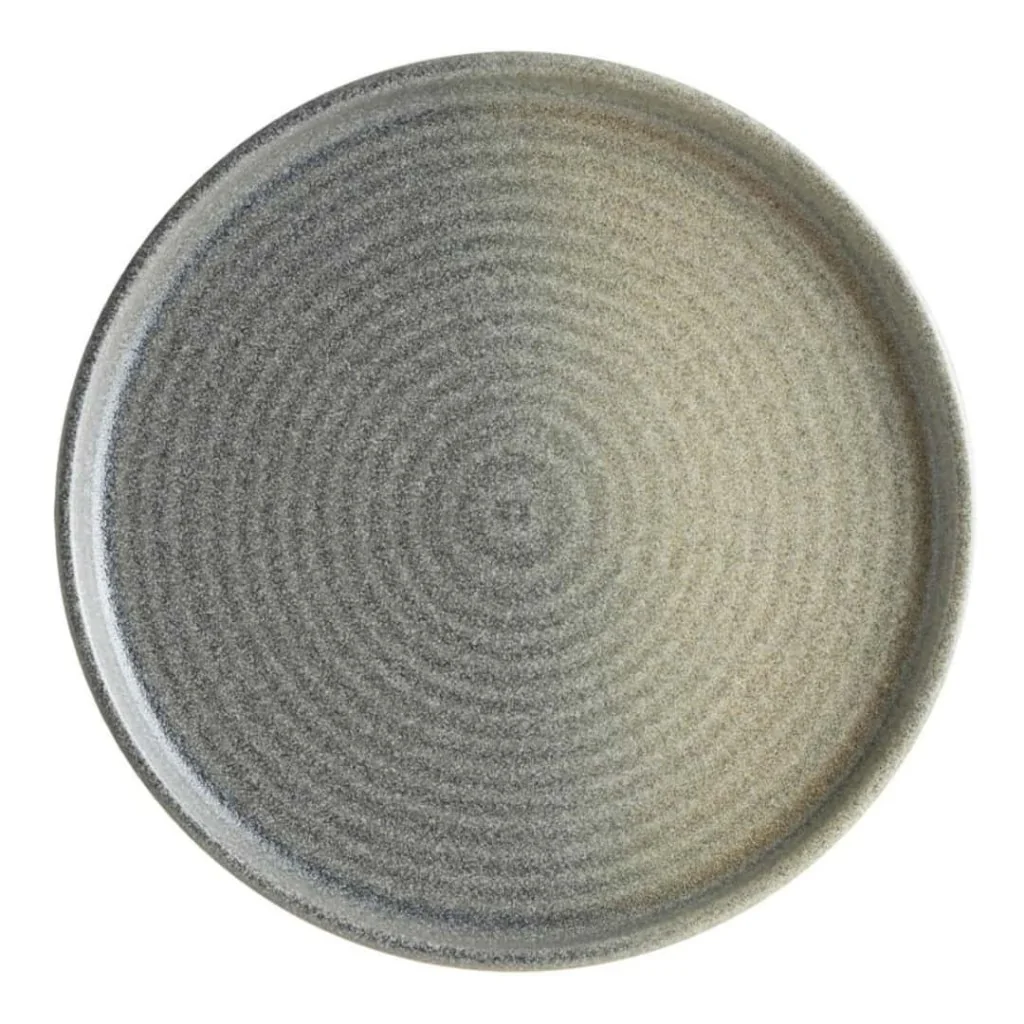 Piatto Piano Ripple Horn Grigio con Bordo ø 28 cm BONNÀ