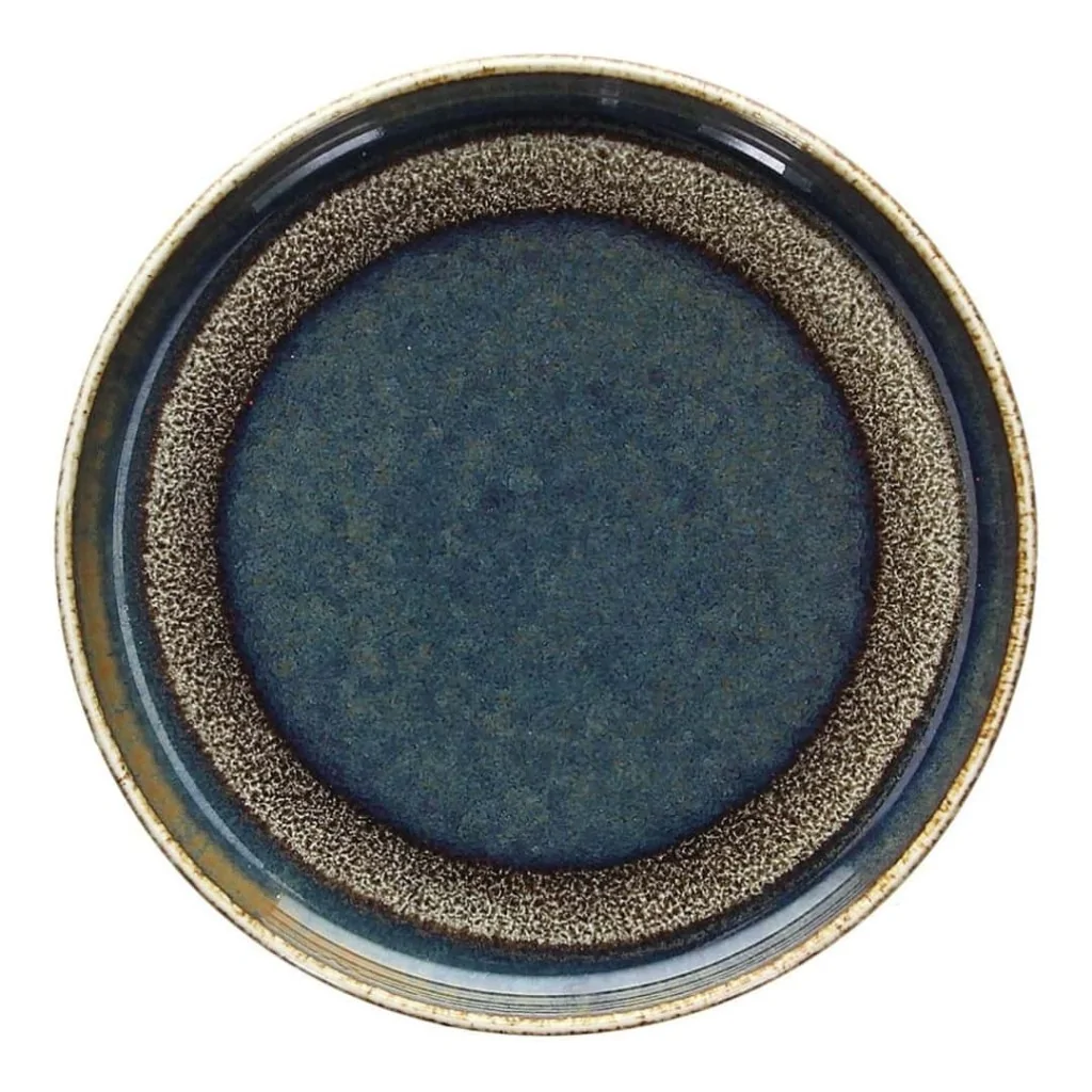 Piatto Edge Bloom Blu e Marrone ø 17 cm TOGNANA