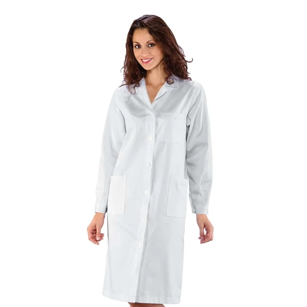 Camice Medico Donna Amburgo Cotone Bianco ISACCO