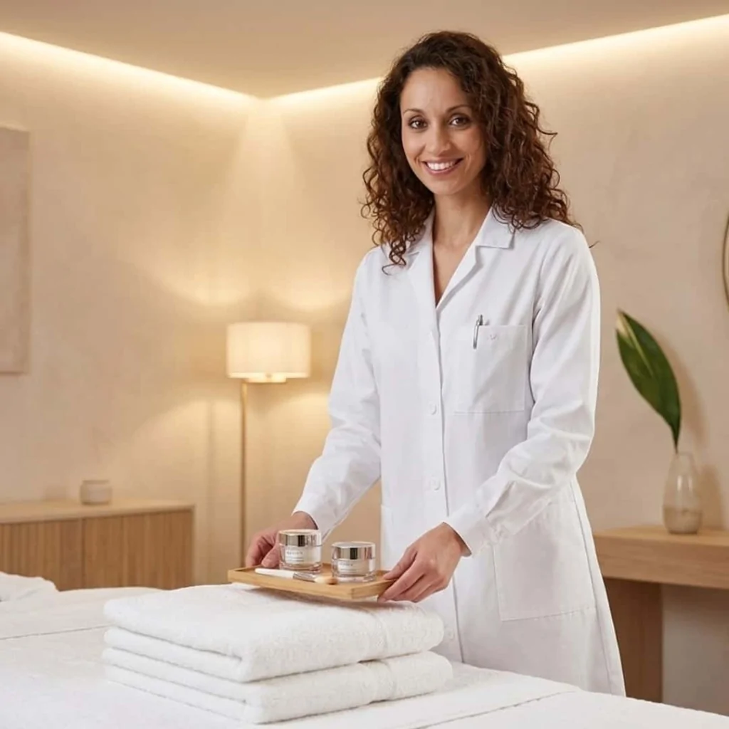 Camice Medico Donna Amburgo Cotone Bianco ISACCO