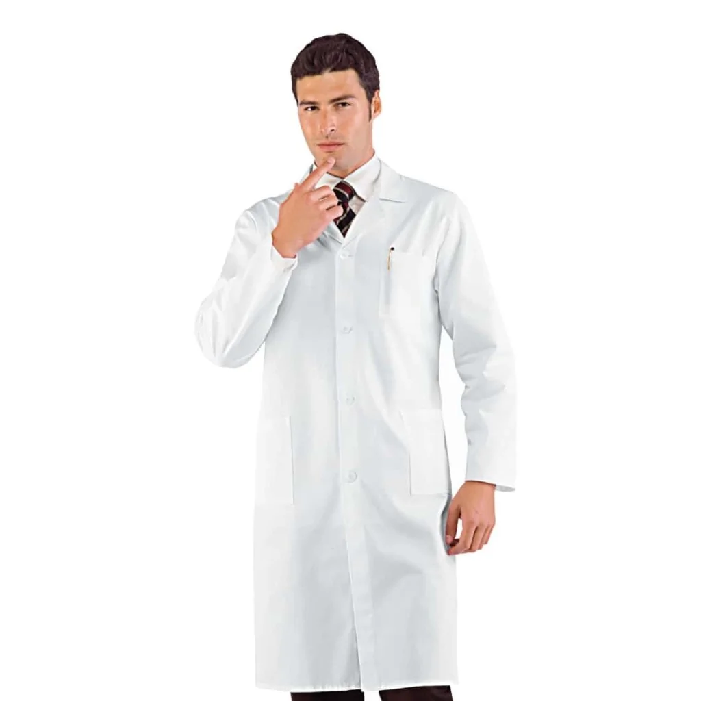 Camice Medico Uomo Bianco Cotone ISACCO