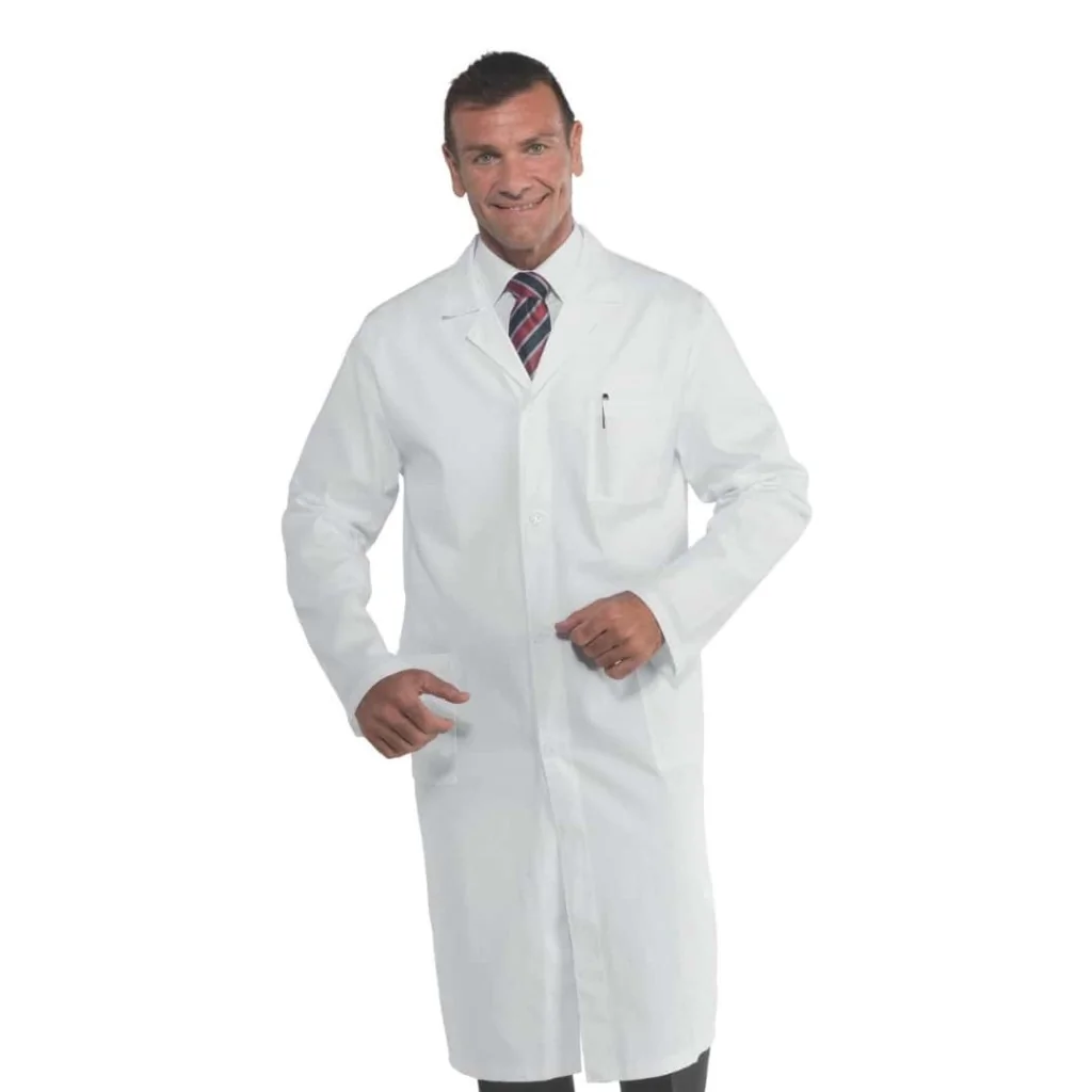 Camice Medico Uomo Bianco Cotone ISACCO