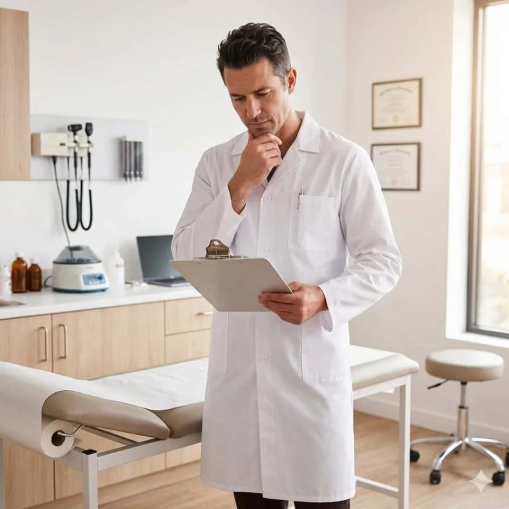 Camice Medico Uomo Bianco Cotone ISACCO