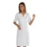 Camice Medico Donna Bianco Cotone Manica Corta ISACCO