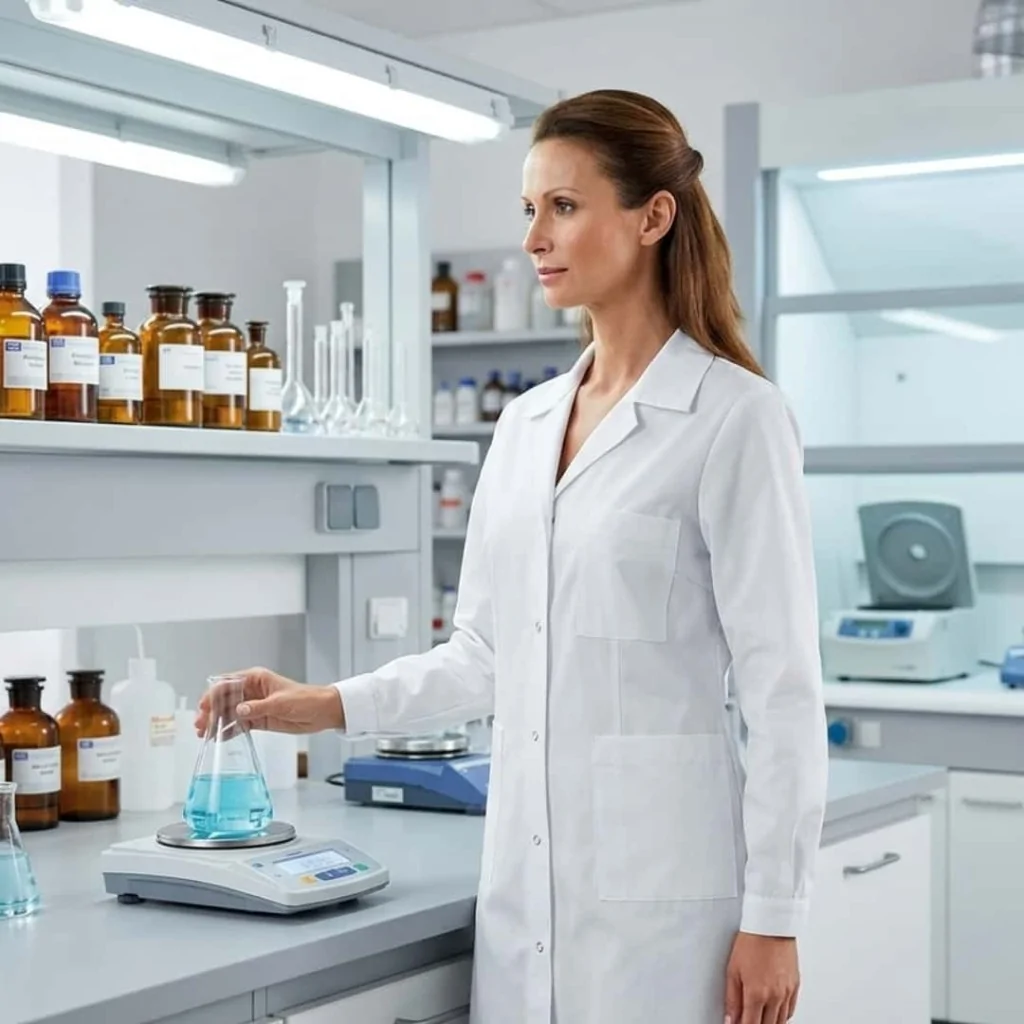 Camice Donna Antiacido Bianco Laboratorio ISACCO