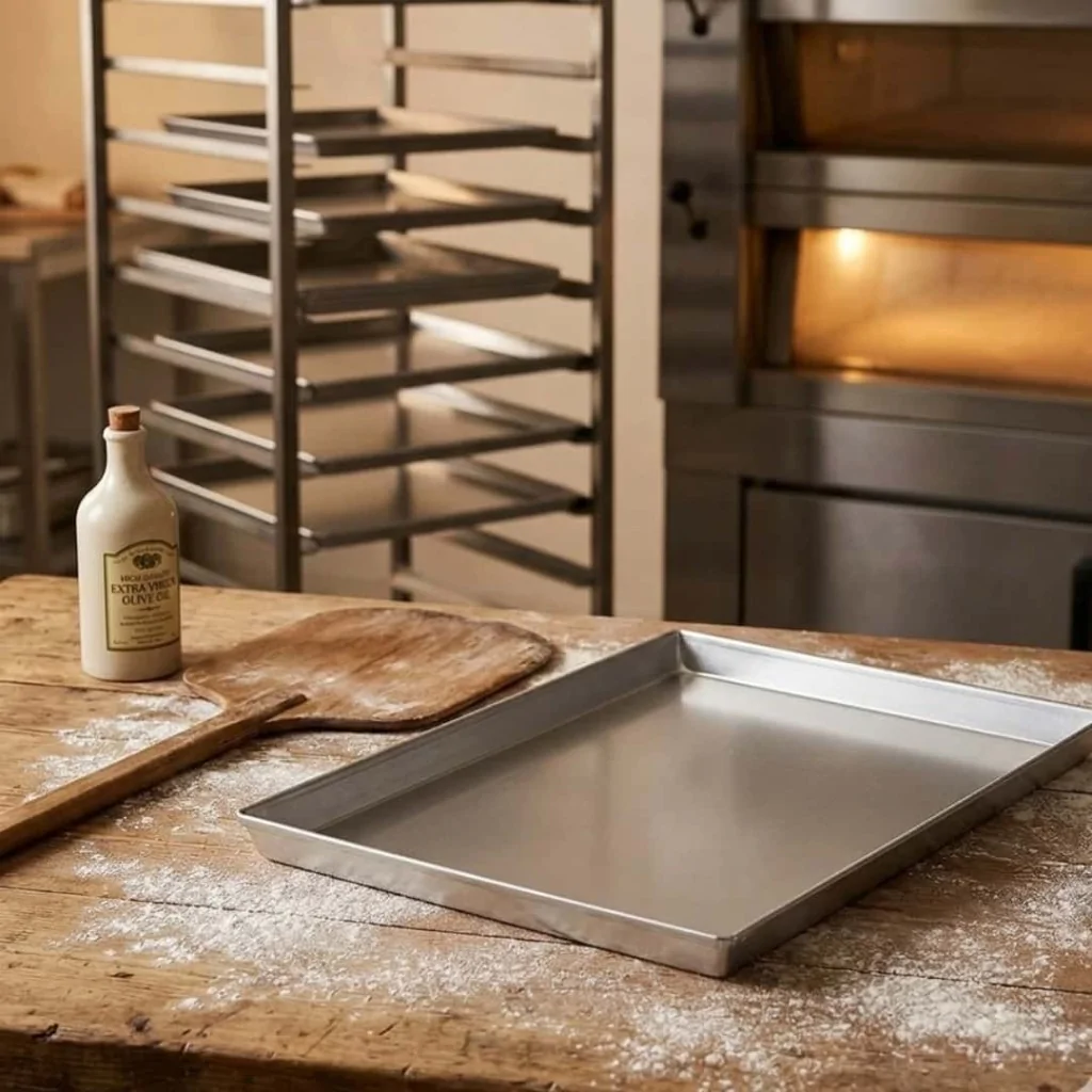 Teglia Forno Rettangolare Ferro Alluminato 60x40x3 cm DT