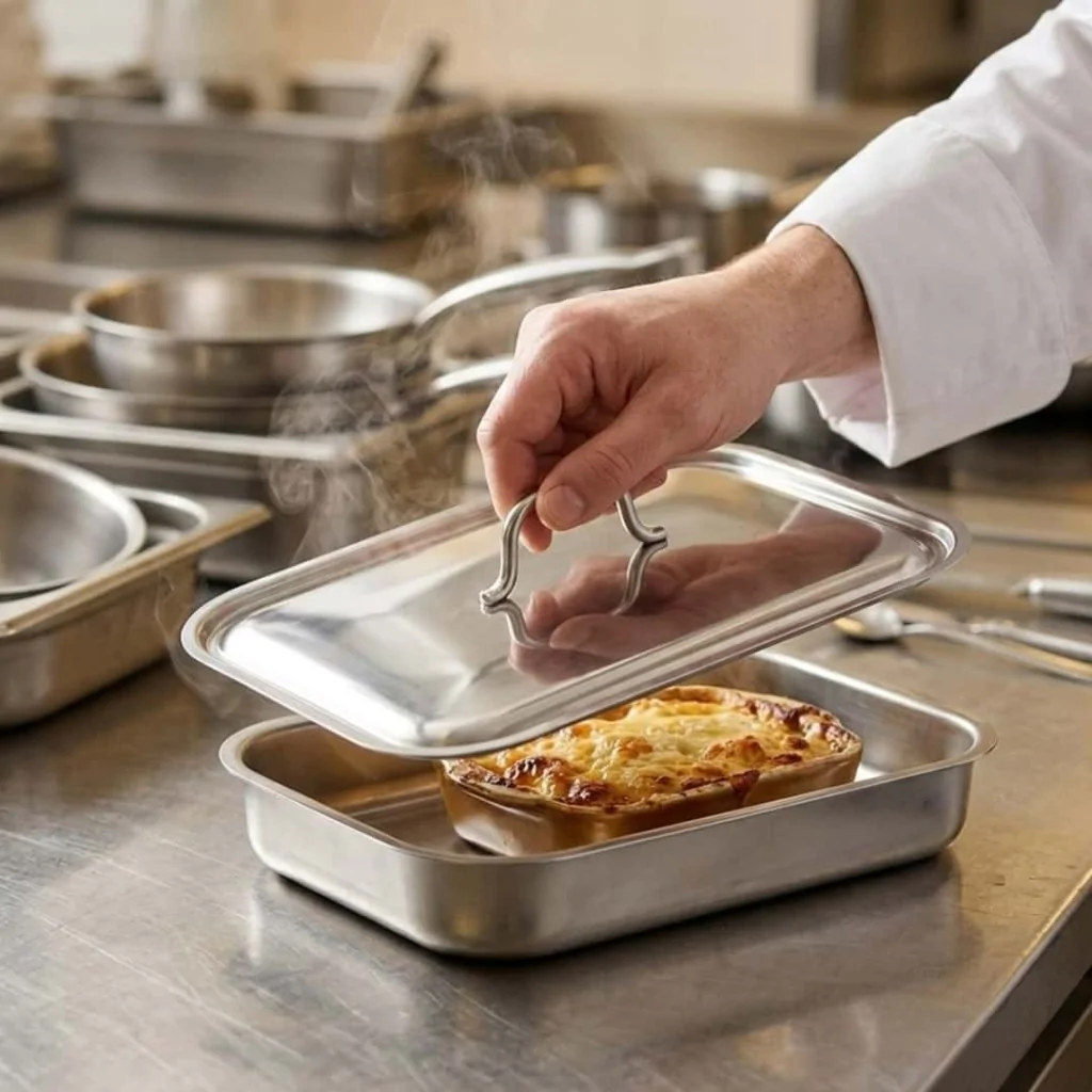 Coperchio Teglia Rettangolare Inox Plus 25x18 cm PINTINOX