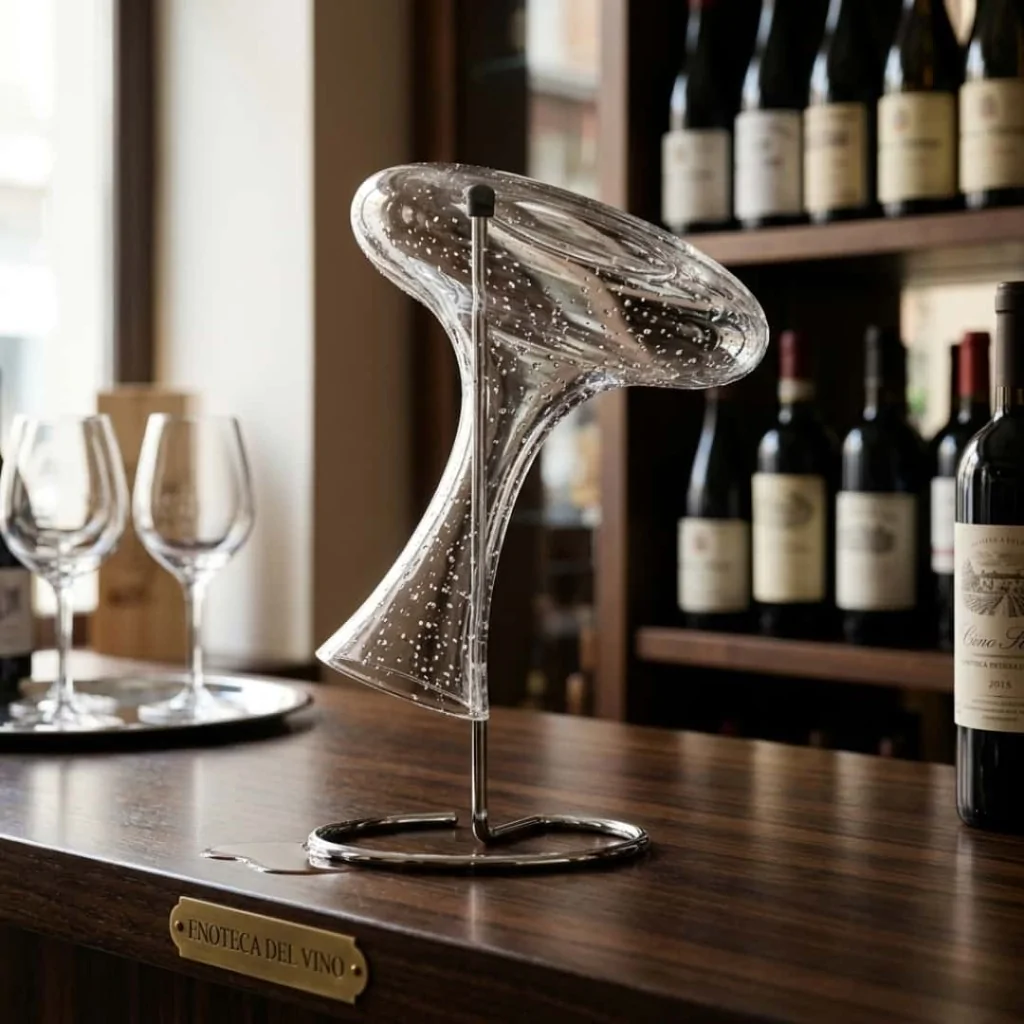 Scola Decanter in Filo Cromato - Asciuga Decanter Vino DT