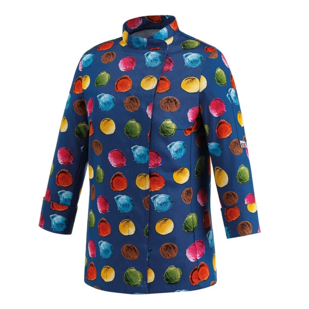 Giacca Cuoca Woman Ice Cream Blu EGOCHEF