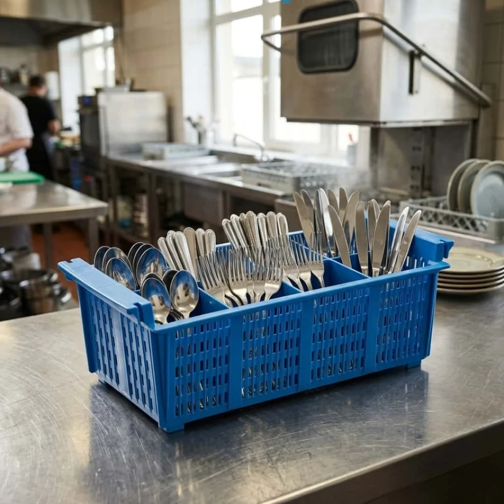 Cestello Portaposate Lavastoviglie 8 Scomparti Blu SAMBONET