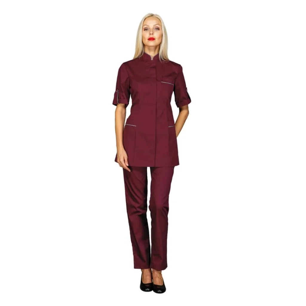 Casacca Antigua Bordeaux con Codino Grigio ISACCO