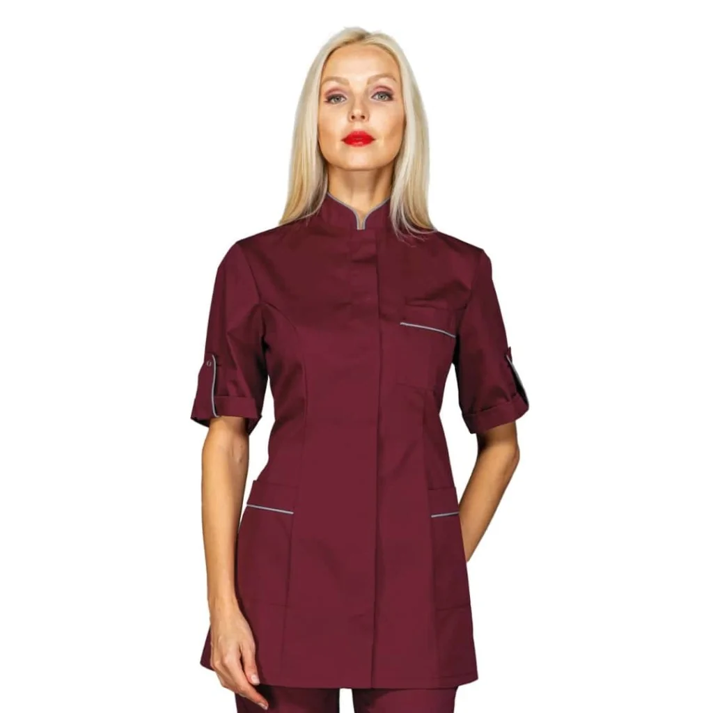 Casacca Antigua Bordeaux con Codino Grigio ISACCO