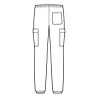 Pantalone Pantawork Londra Nero a Righe ISACCO
