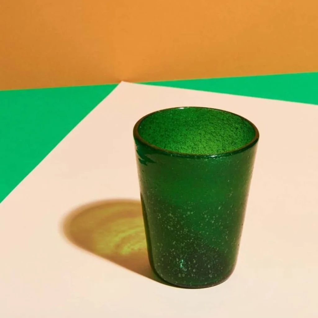 Set 4 Bicchieri Acqua Monochrome Verde Smeraldo 30 cl MEMENTO