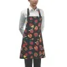 Grembiule Pettorina Short Apron Hearts Nero EGOCHEF