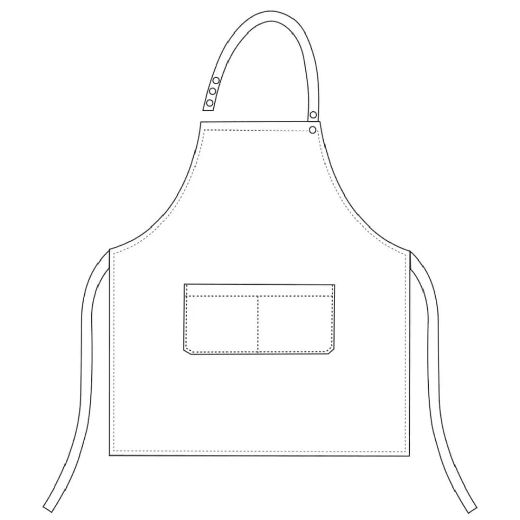 Grembiule Pettorina Short Apron Hearts Nero EGOCHEF