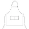 Grembiule Pettorina Short Apron Hearts Nero EGOCHEF