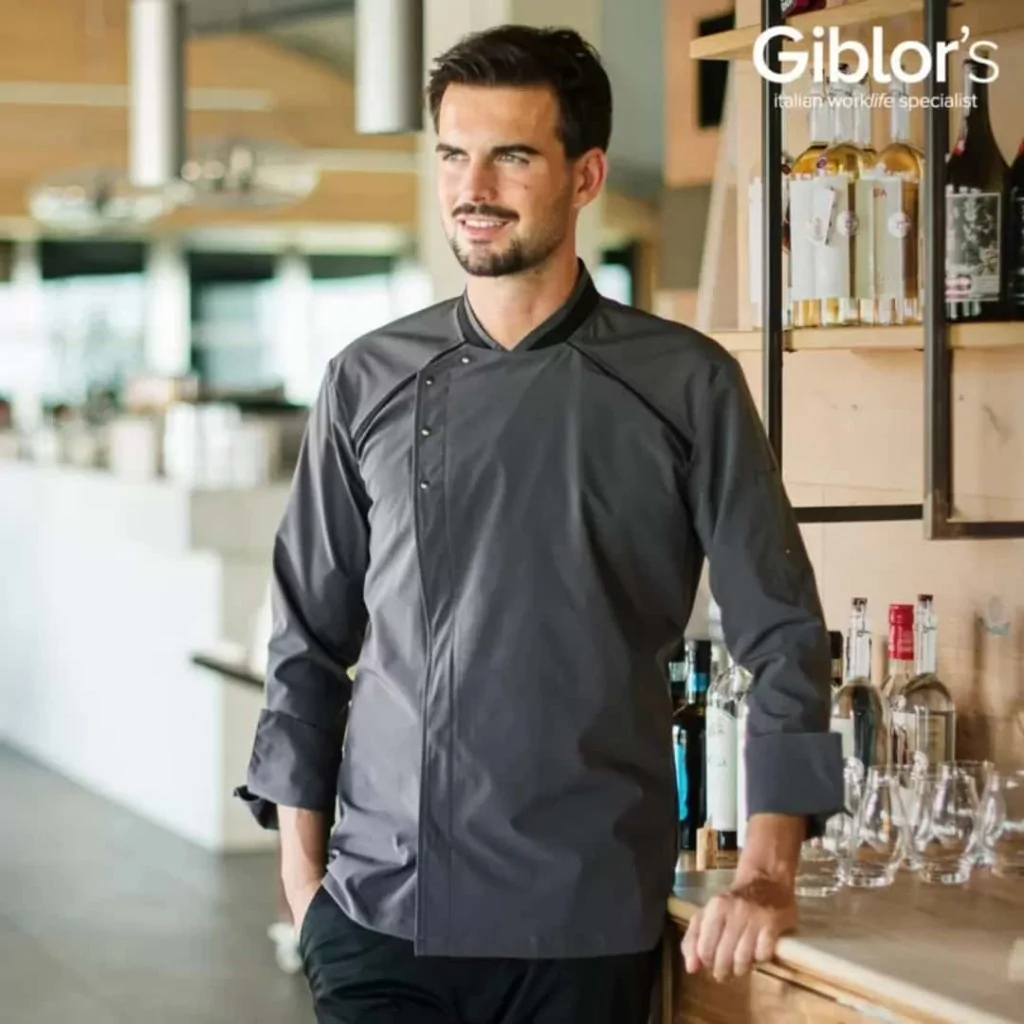 Giacca Cuoco Lauro Grigio Medio GIBLORS