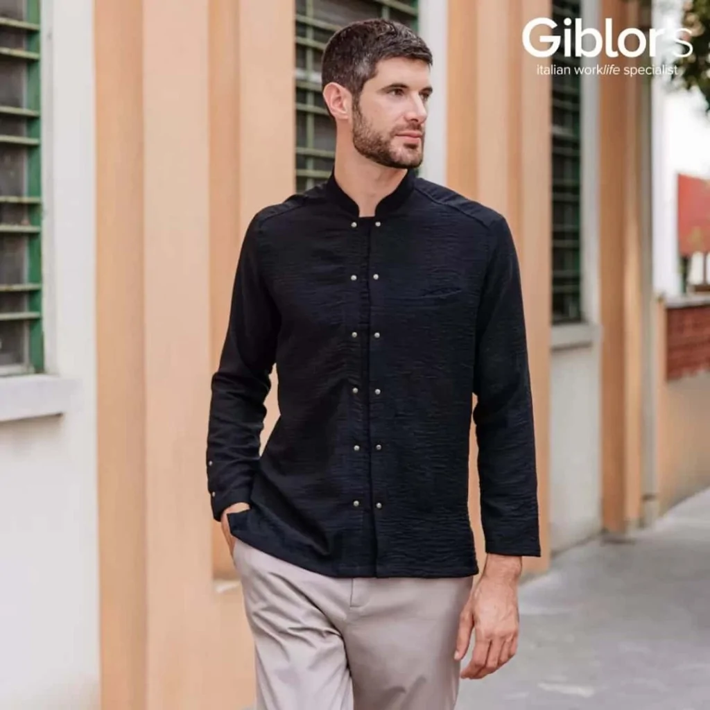 Giacca Cuoco Leonardo Nera GIBLORS