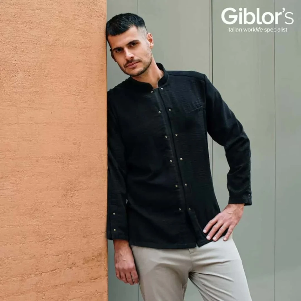 Giacca Cuoco Leonardo Nera GIBLORS