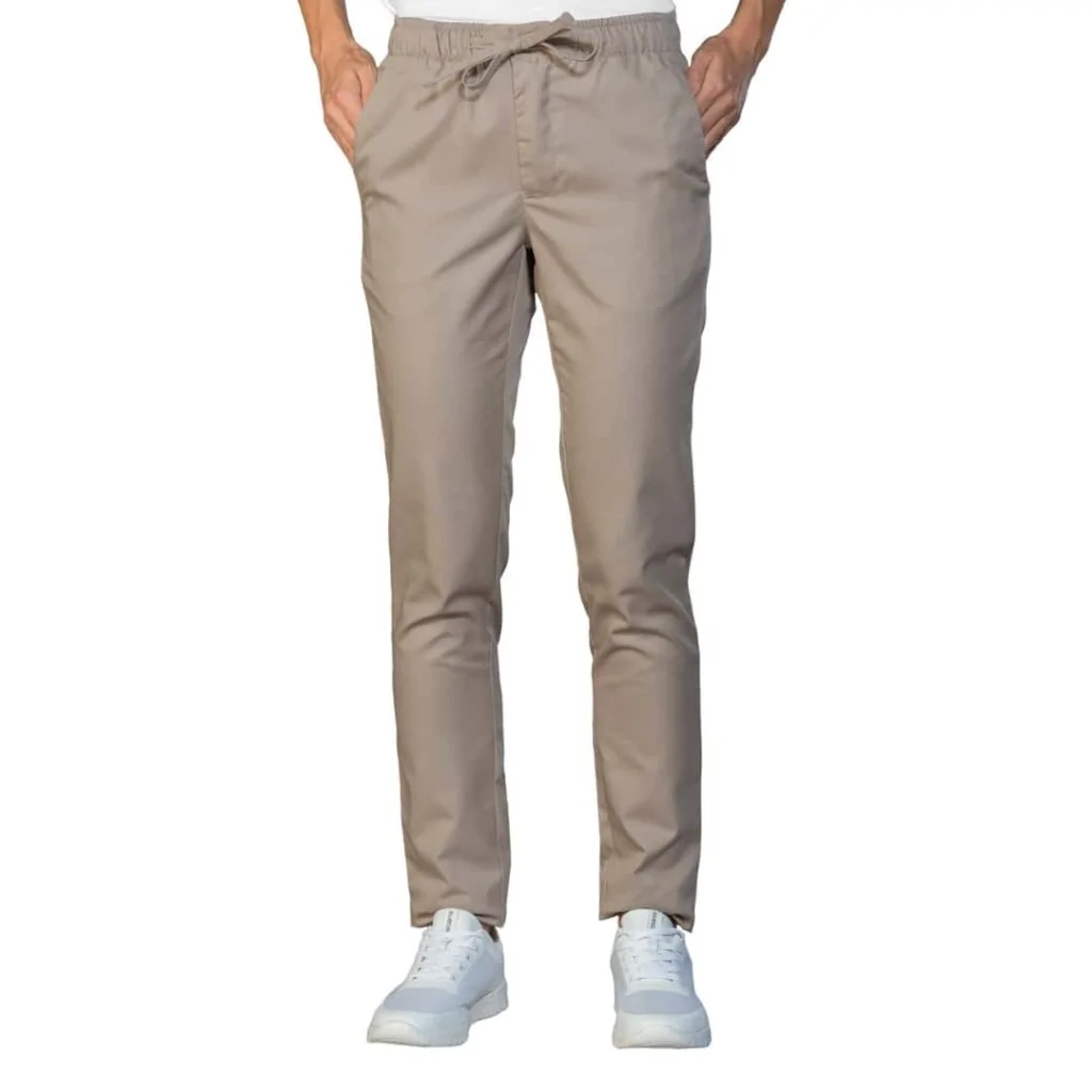 Pantalone Cuoco Slim Zip Unisex Tortora ISACCO