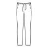 Pantalone Cuoco Slim Zip Unisex Tortora ISACCO