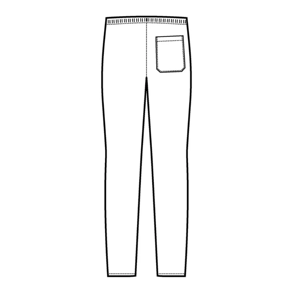 Pantalone Cuoco Slim Zip Unisex Blu ISACCO