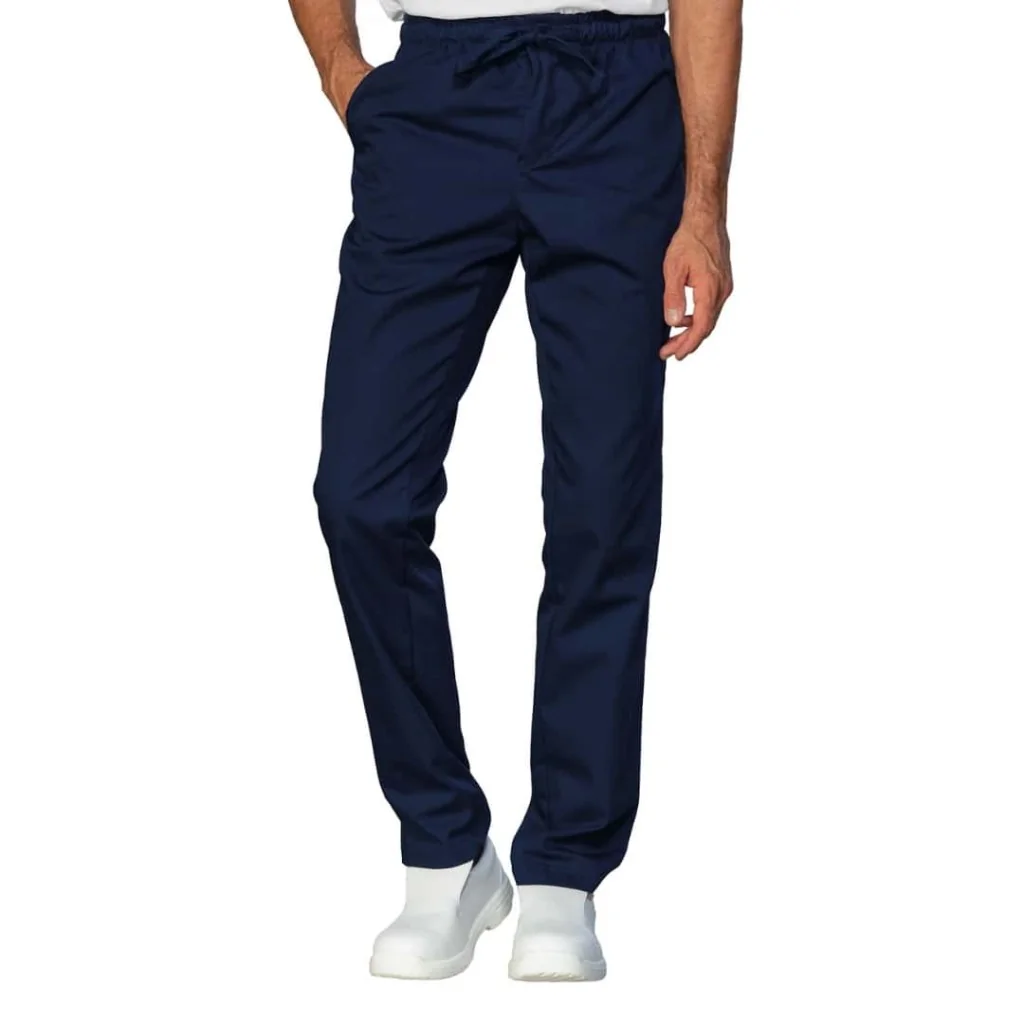 Pantalone Cuoco Slim Zip Unisex Blu ISACCO