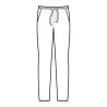 Pantalone Cuoco Slim Zip Unisex Blu ISACCO