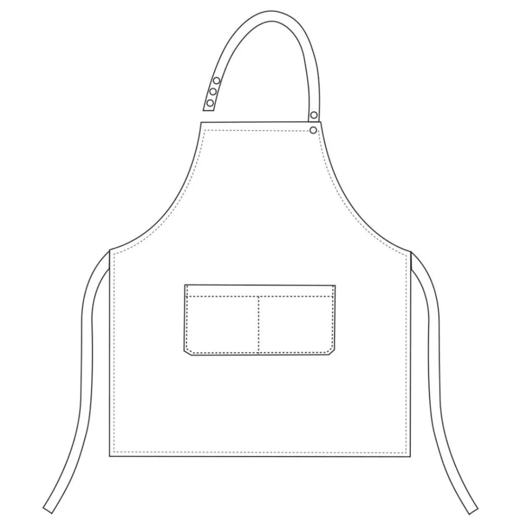 Grembiule Pettorina Short Apron Space Nero EGOCHEF