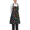 Grembiule Pettorina Short Apron Space Nero EGOCHEF