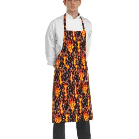 Grembiule Pettorina Bip Apron Flames EGOCHEF