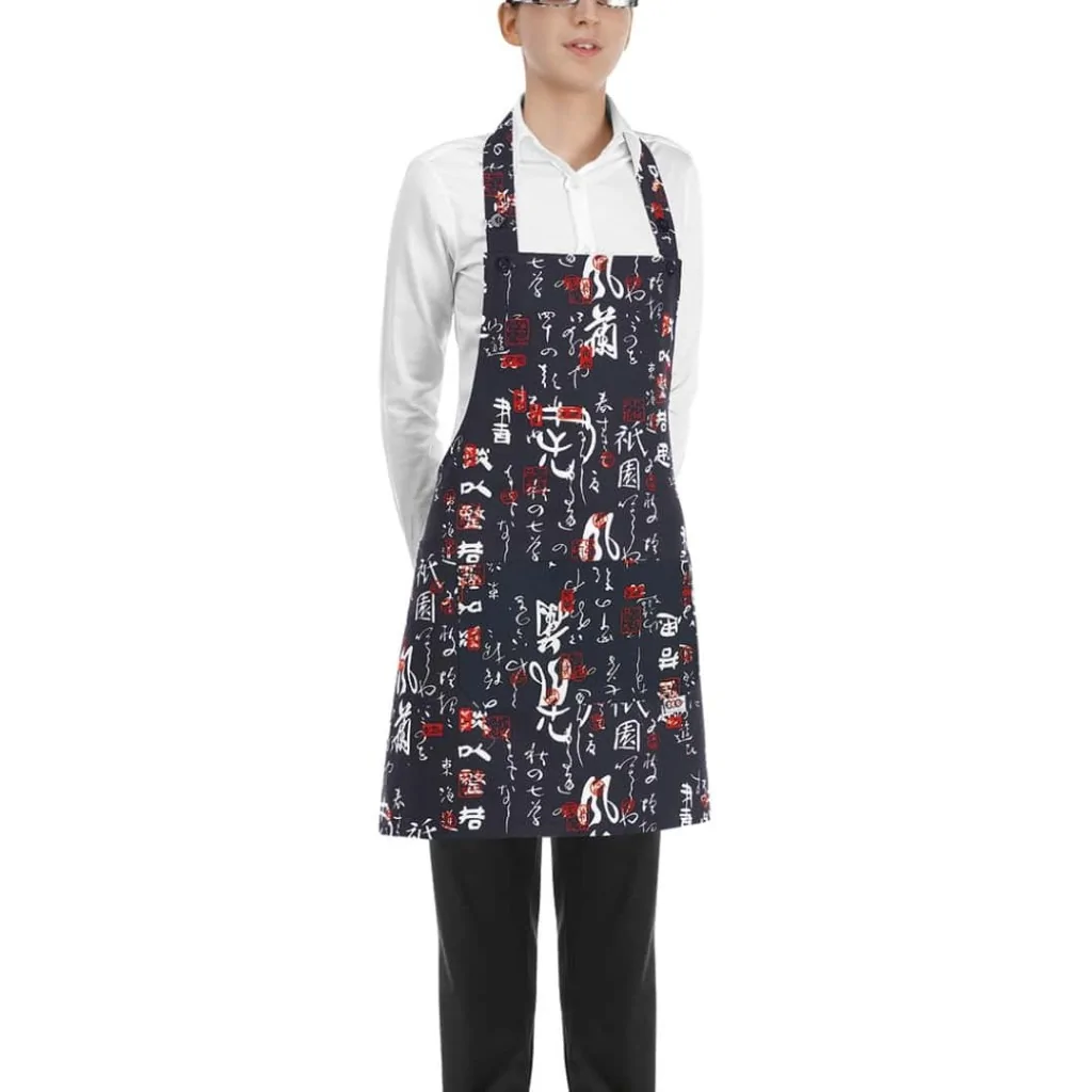 Grembiule Pettorina Short Jap Nero EGOCHEF