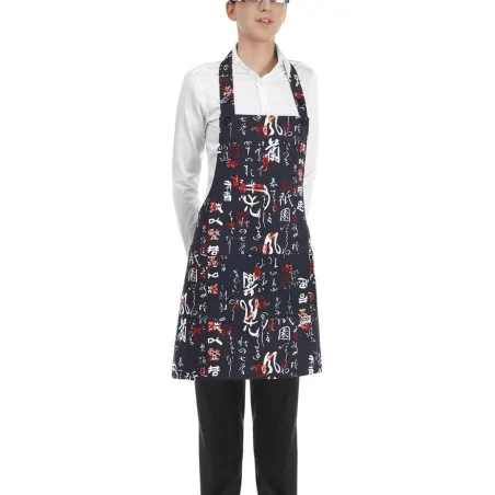 Grembiule Pettorina Short Jap Nero EGOCHEF