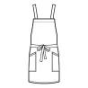 Grembiule Pettorina Oxford Natural ISACCO