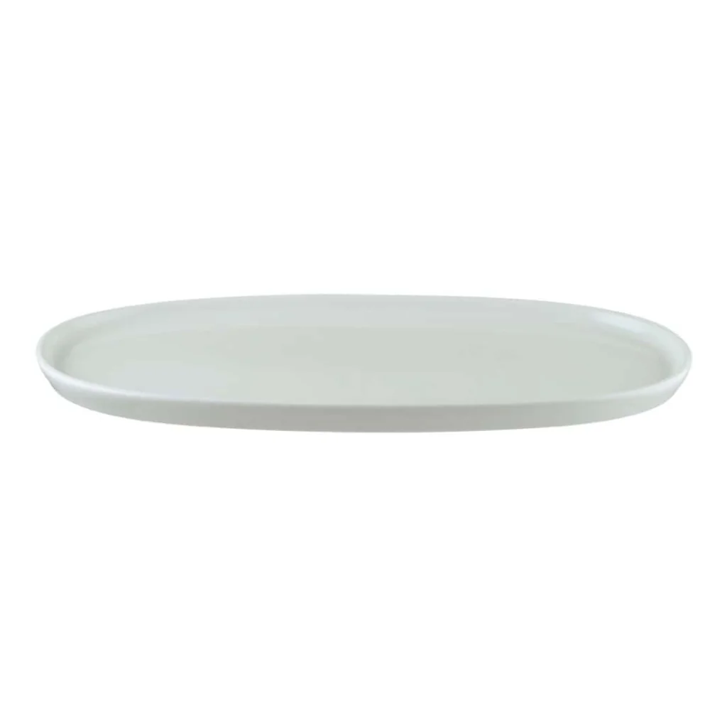 Piatto Ovale con Bordo Hygge Bianco Porcellana 34x23 cm BONNÀ