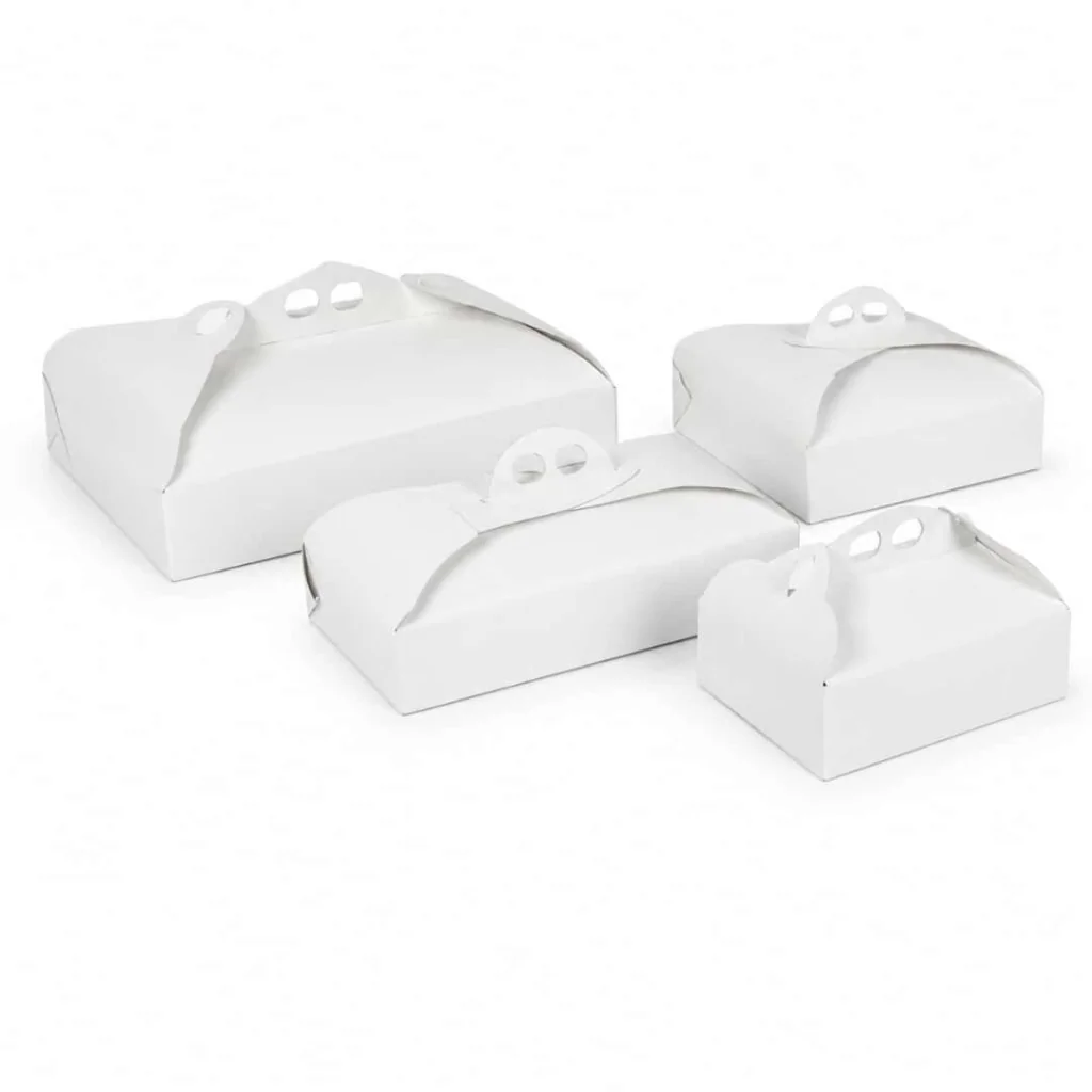 Scatola Portatorte Ramage Bianca 27x27x7 cm 5pz IMBALLAGGI