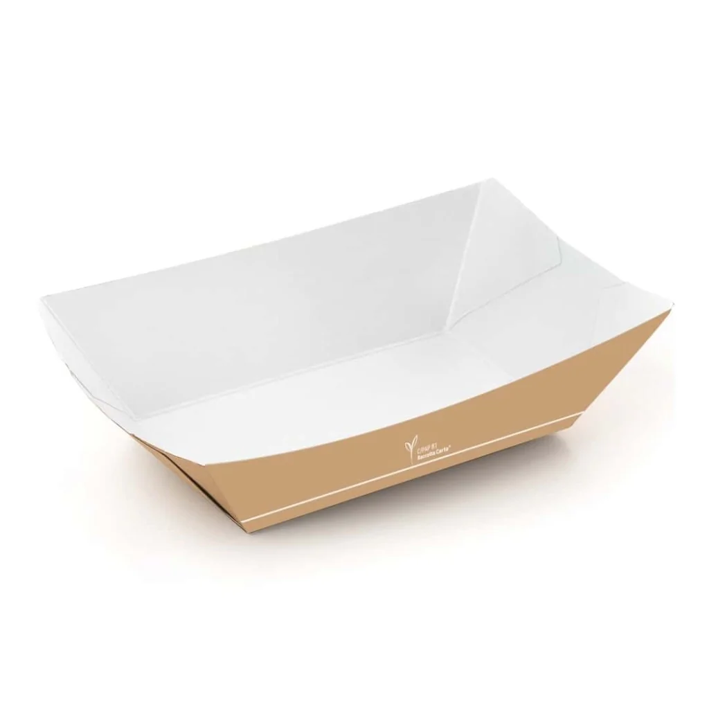 Vaschetta Fritti Kraft Avana Bianca 15,4x10,7x4,1 cm 50 pz