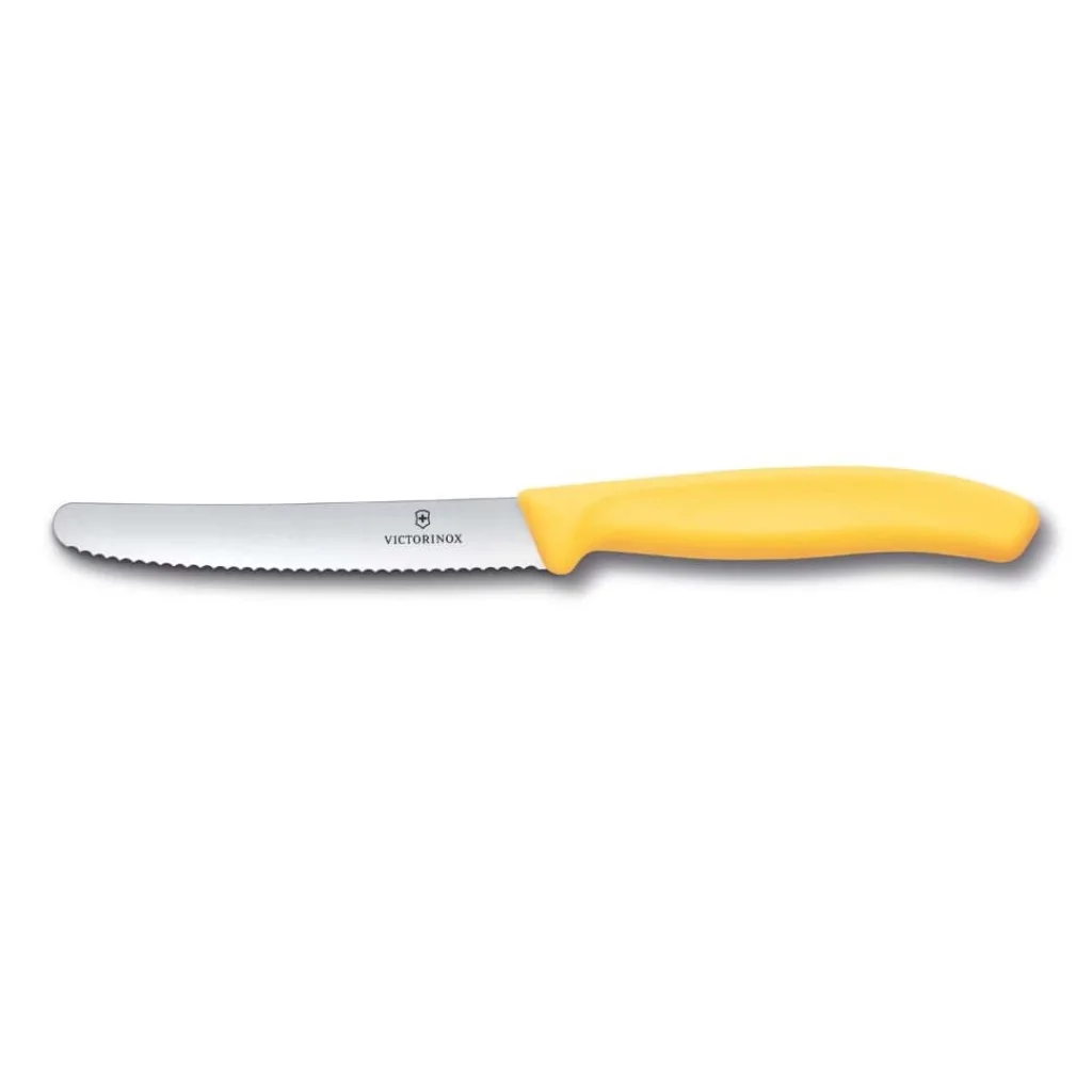 Coltello Tavola Seghettato Giallo Limone Swiss Classic 11 cm