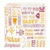 Sacchetti Frittura Parole Carta Antigrasso 12x12 cm 1000 pz