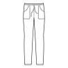 Pantalone con Elastico in Cotone e Lino ISACCO